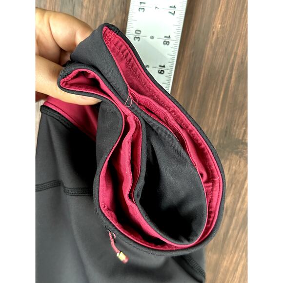 Lululemon Pace Tight Special Edition Weave 7/8 Leggings Pink Black Womens 6 EUC - Picture 7 of 8
